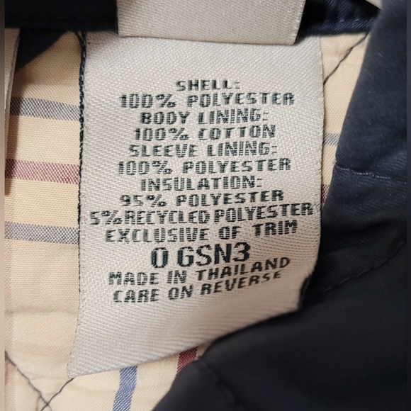 LL Bean Long Sleeve Blue Navy Quilted Snap Button Jacket Small - Picture 8 of 12